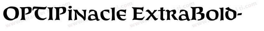 OPTIPinacle ExtraBold字体转换